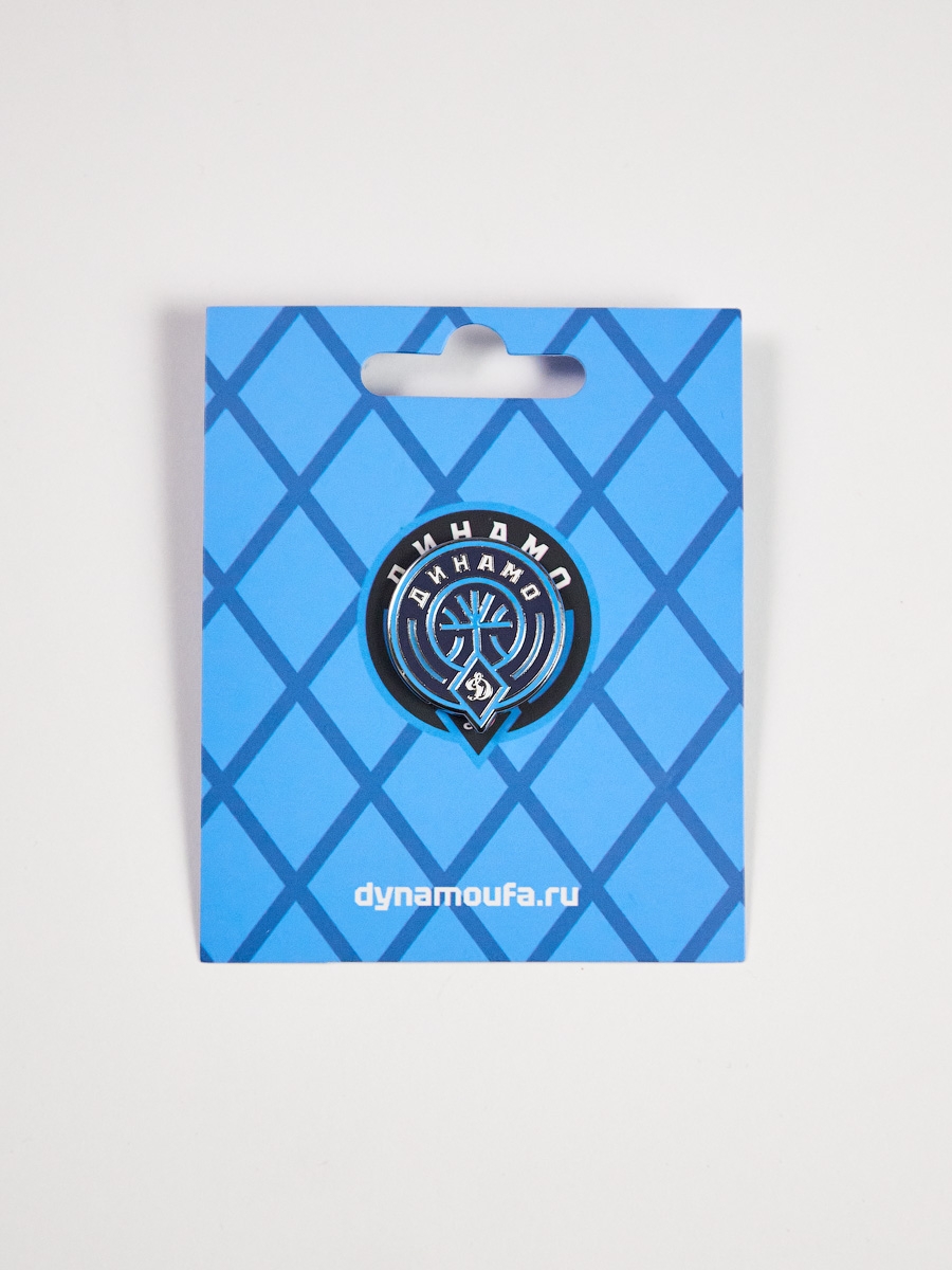 Значок металлический, круглый,синий — фото 2