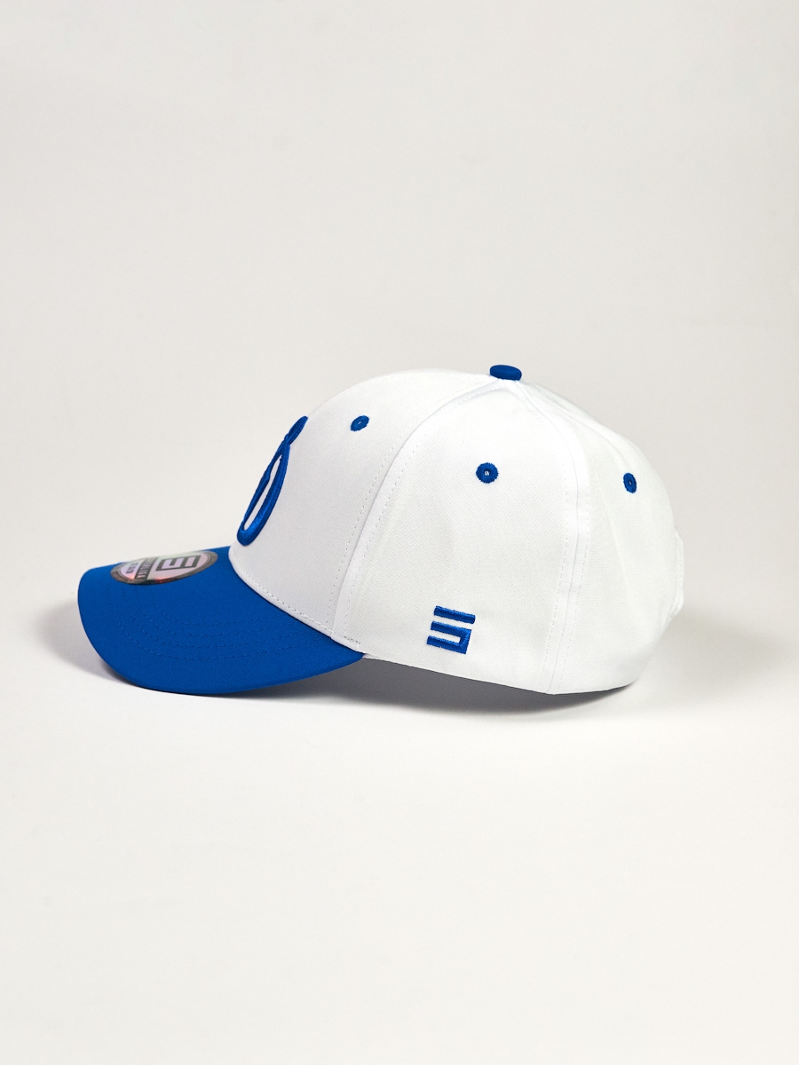 Бейсболка бело-синяя — фото 2