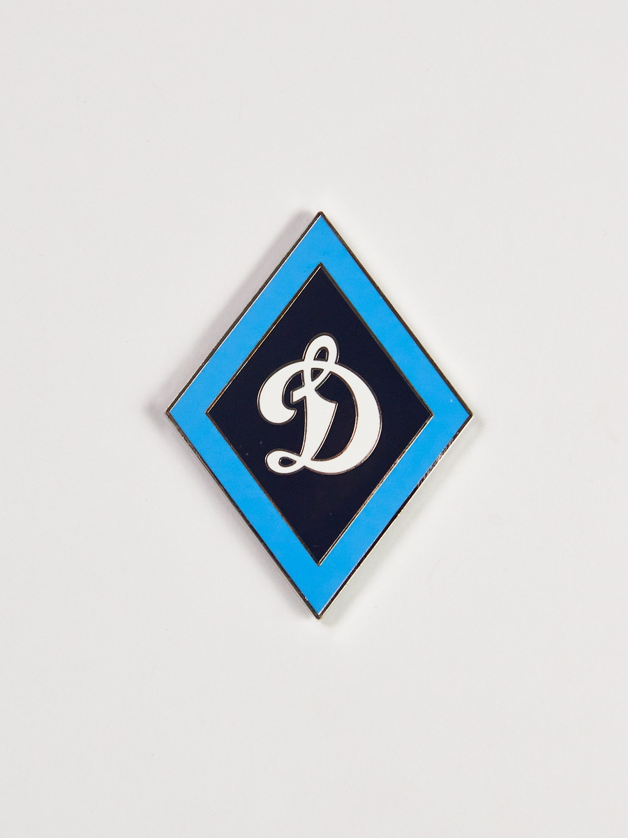 Магнит металлический с логотипом Общества «Динамо», ромб, тёмно-синий