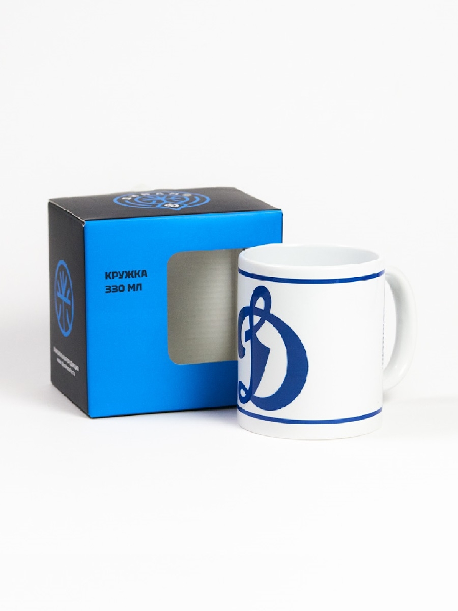 Кружка керамическая «Динамо» белая — фото 4